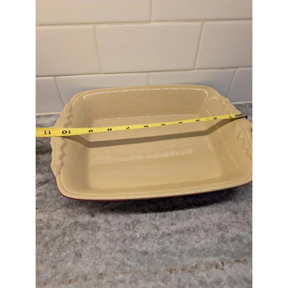 Nantucket Oven Dish,‎ Red Leaf Designed Handles